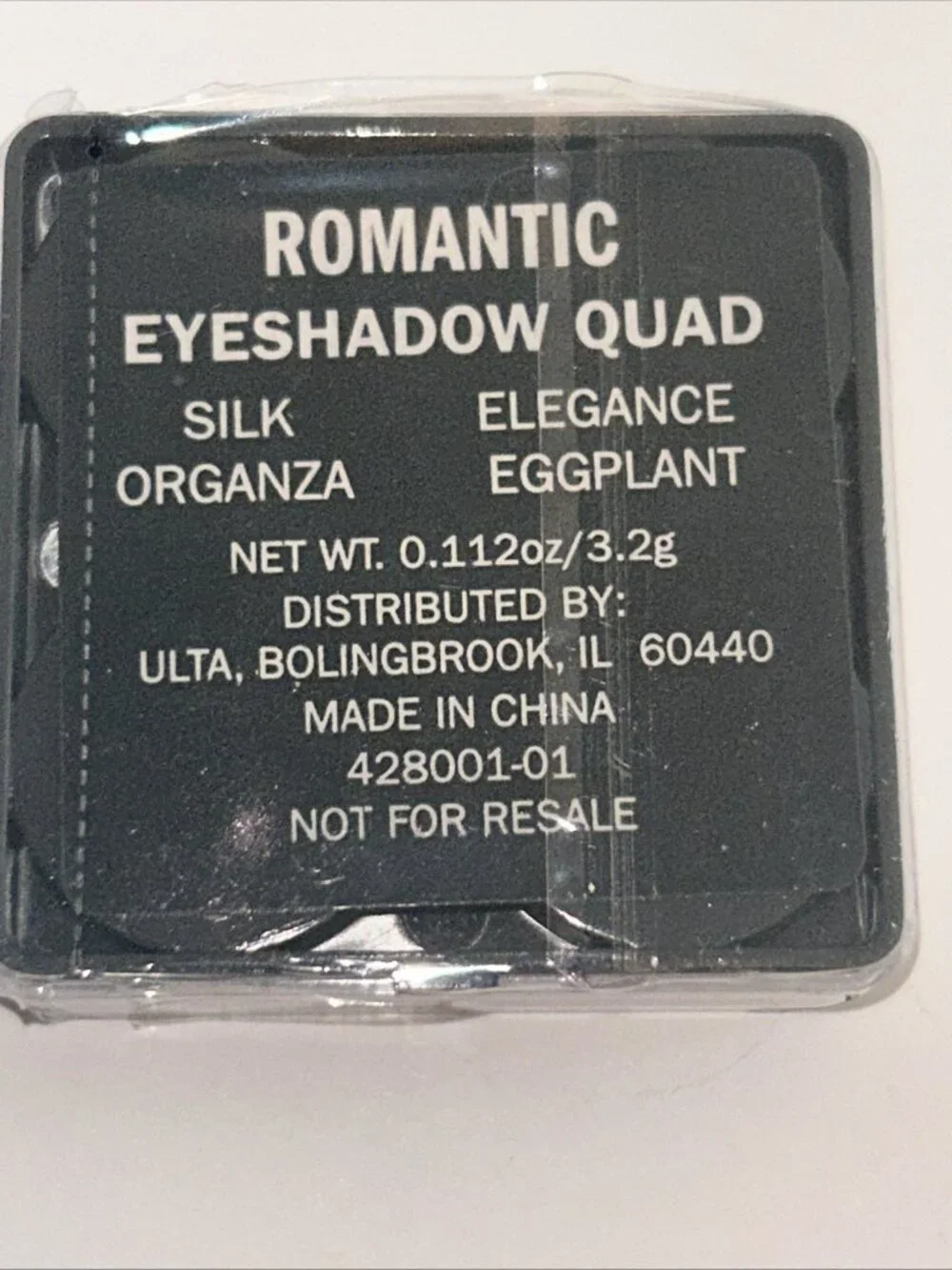 ULTA Romantic Eyeshadow Quad Net Wt. 0.112 oz silk elegance organza & eggplant
